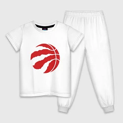 Пижама хлопковая детская Toronto Raptors, цвет: белый