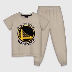 Пижама хлопковая детская GOLDEN STATE WARRIORS, цвет: миндальный