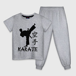 Пижама хлопковая детская Karate craftsmanship, цвет: меланж