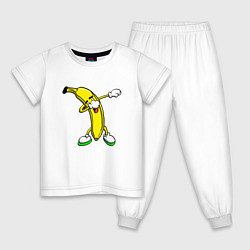 Пижама хлопковая детская Dab Banana, цвет: белый
