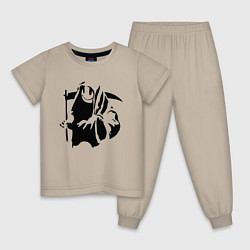 Пижама хлопковая детская Banksy, цвет: миндальный