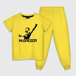 Пижама хлопковая детская Конор МакГрегор, цвет: желтый