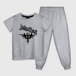 Пижама хлопковая детская Judas priest, цвет: меланж