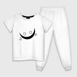 Пижама хлопковая детская Moon, цвет: белый