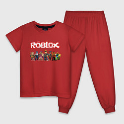 Пижама хлопковая детская ROBLOX, цвет: красный