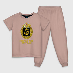 Пижама хлопковая детская Северный флот ВМФ России, цвет: пыльно-розовый