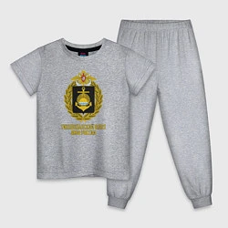 Пижама хлопковая детская Тихоокеанский флот ВМФ России, цвет: меланж