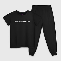 Пижама хлопковая детская Nickelback, цвет: черный