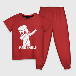 Пижама хлопковая детская MARSHMELLO, цвет: красный