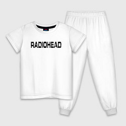 Пижама хлопковая детская Radiohead, цвет: белый