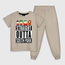 Пижама хлопковая детская SOUTH PARK, цвет: миндальный