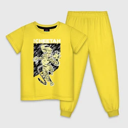Пижама хлопковая детская The Cheetah, цвет: желтый
