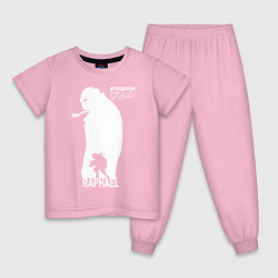 Пижама хлопковая детская Черепашки-ниндзя: Рафаэль, цвет: светло-розовый