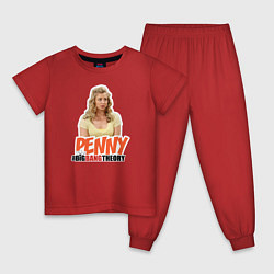 Пижама хлопковая детская Penny, цвет: красный