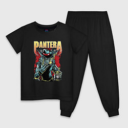 Пижама хлопковая детская Pantera, цвет: черный