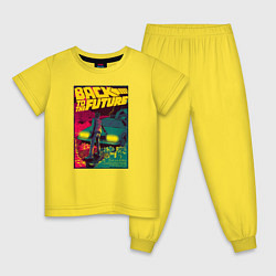 Пижама хлопковая детская Back to the Future, цвет: желтый