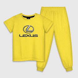 Пижама хлопковая детская LEXUS, цвет: желтый