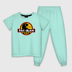 Пижама хлопковая детская PAC-MAN, цвет: мятный