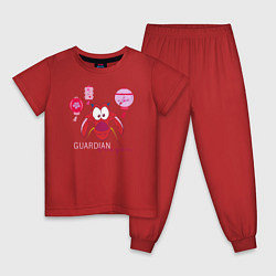 Пижама хлопковая детская Guardian Dragon, цвет: красный