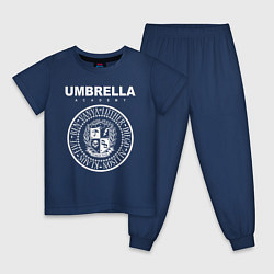 Пижама хлопковая детская Академия Амбрелла, цвет: тёмно-синий