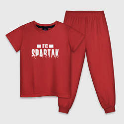Пижама хлопковая детская FC SM, цвет: красный