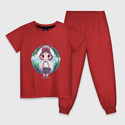 Пижама хлопковая детская Принцесса Мононоке, цвет: красный