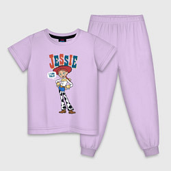 Пижама хлопковая детская Jessie, цвет: лаванда