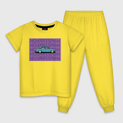 Пижама хлопковая детская АвтоВаз, цвет: желтый