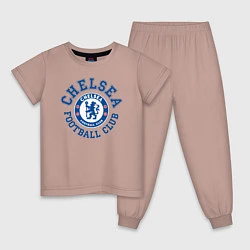 Пижама хлопковая детская Chelsea FC, цвет: пыльно-розовый