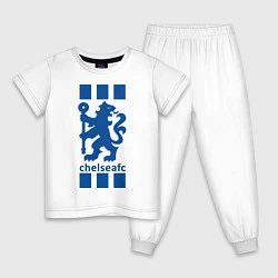 Пижама хлопковая детская Chelsea FC, цвет: белый