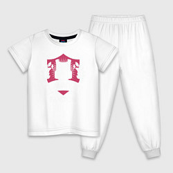 Пижама хлопковая детская BTS, цвет: белый