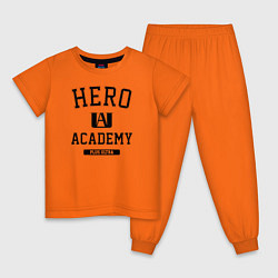 Пижама хлопковая детская Моя геройская академия, цвет: оранжевый