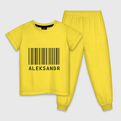 Пижама хлопковая детская Александр (штрихкод), цвет: желтый