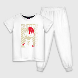 Пижама хлопковая детская Моя геройская академия, цвет: белый