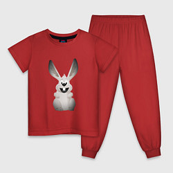Пижама хлопковая детская Зайчишка, цвет: красный