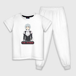 Пижама хлопковая детская Bell Cranel, цвет: белый