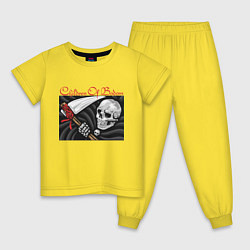 Пижама хлопковая детская Children of Bodom Z, цвет: желтый
