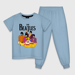 Пижама хлопковая детская THE BEATLES, цвет: мягкое небо