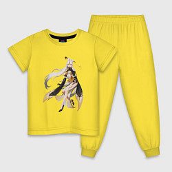 Пижама хлопковая детская Нин Гуан, цвет: желтый