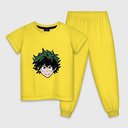 Пижама хлопковая детская Izuku Midoriya, цвет: желтый