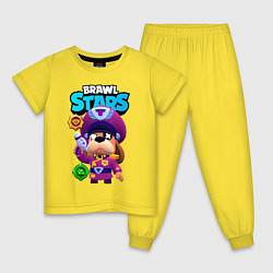 Пижама хлопковая детская Генерал Гавс brawl stars цвета желтый — фото 1