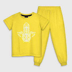 Пижама хлопковая детская Перун Бог Воинов, цвет: желтый