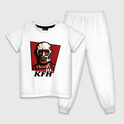 Пижама хлопковая детская KFH - Kentucky Fried Human, цвет: белый