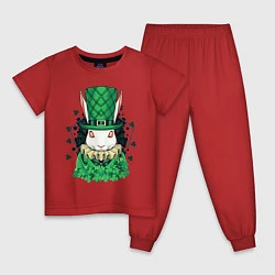 Пижама хлопковая детская Кроля Крести, цвет: красный