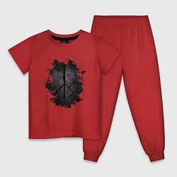 Пижама хлопковая детская BLOODBORNE HUNTER SYMBOL, цвет: красный