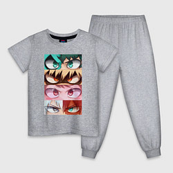 Пижама хлопковая детская MY HERO ACADEMIA MHA, цвет: меланж