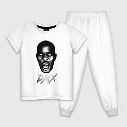 Пижама хлопковая детская DMX Demon, цвет: белый