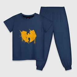 Пижама хлопковая детская Wu-Tang Yellow, цвет: тёмно-синий