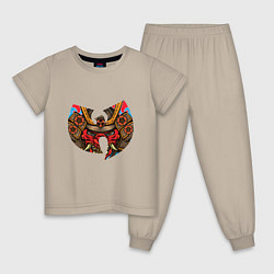 Пижама хлопковая детская Wu-Tang Dragon, цвет: миндальный