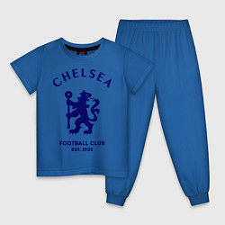 Пижама хлопковая детская Chelsea Est. 1905, цвет: синий